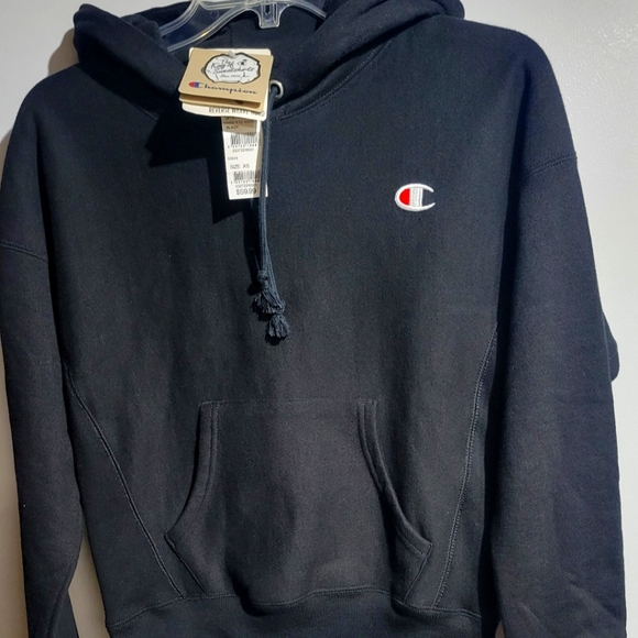 Champion Reverse Weave Pullover Hoodie Black Size XS NWT - Picture 1 of 3